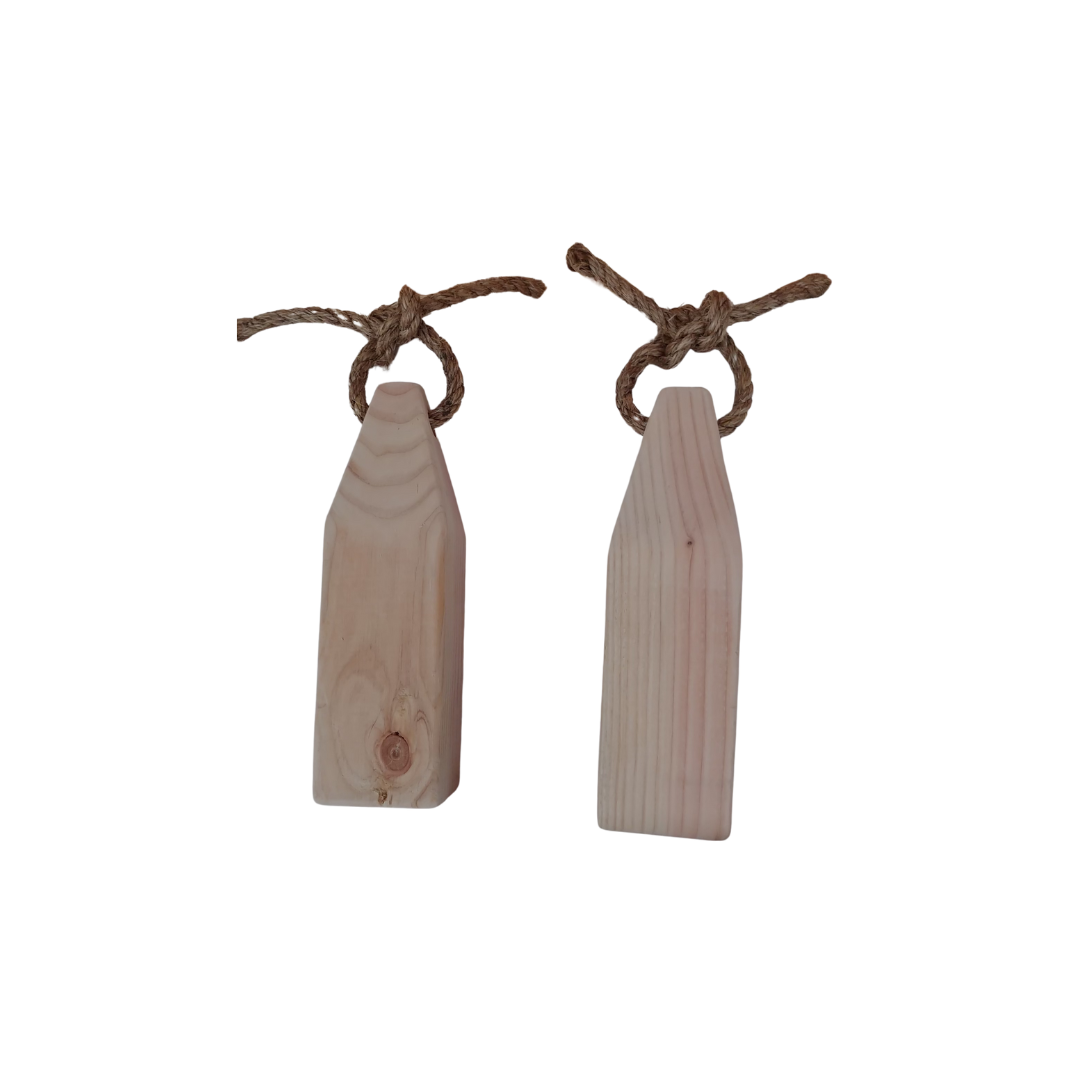 Hand Made Wooden Buoys: Unfinished ( 2 per order)